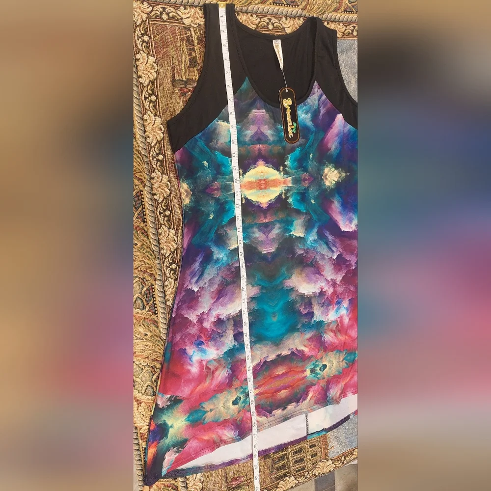 Shoreline Colorful Abstract Mini Dress - Picture 6 of 7